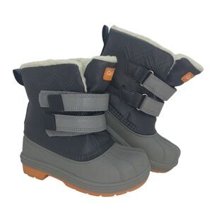 Cat & Jack Toddler Boys Pre-owned Gray Thermolite Winter Boots - sz. 10T